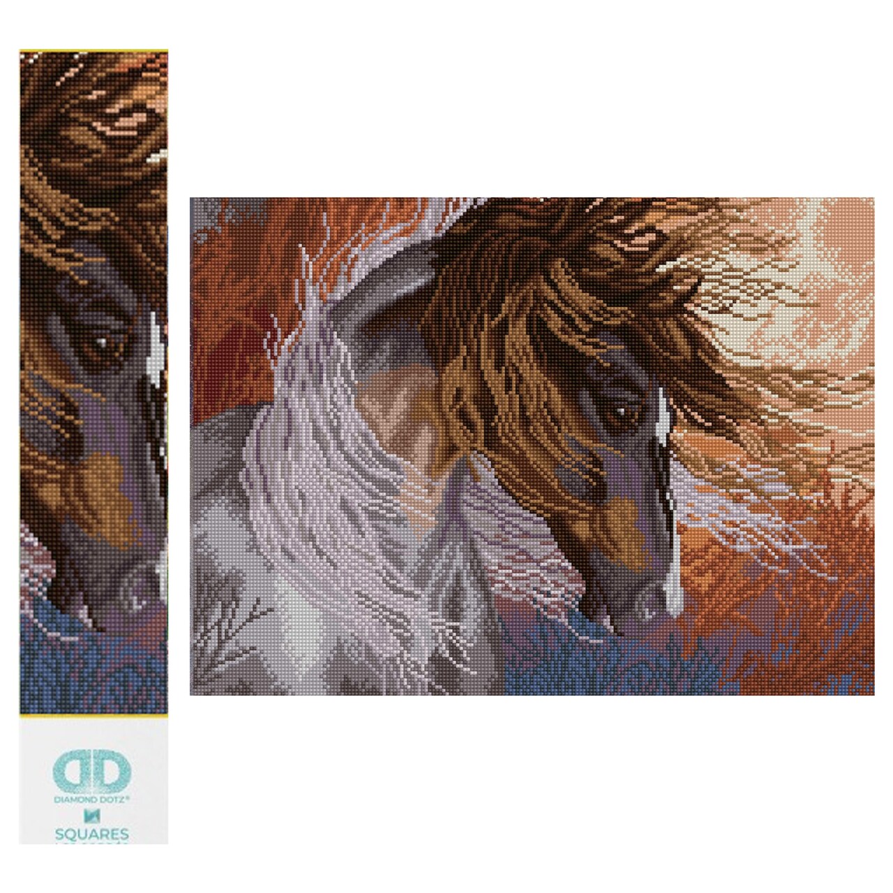 Diamond Dotz Courtship Horse Diamond Painting Kits for Adults - Diamond Art Kits a Relaxing Creative Craft Kit with Dotz Gems 17.7x24.4